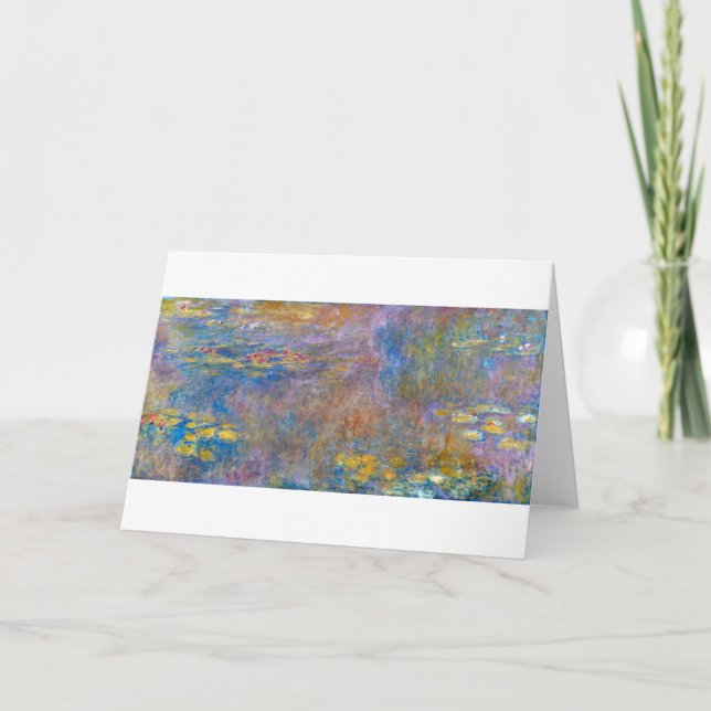 Cartão Water Lily Pond em Giverny, Claude Monet (Frente)