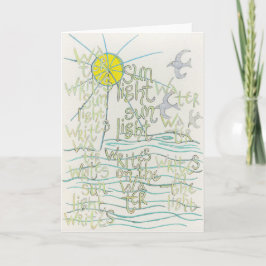 Cartão Water writes sunlight writes card