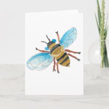 Watercolor Bee Greeting Card