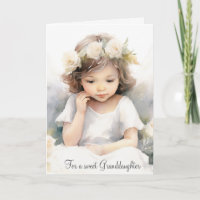 Watercolor Birthday Angel Girl Para A Avó