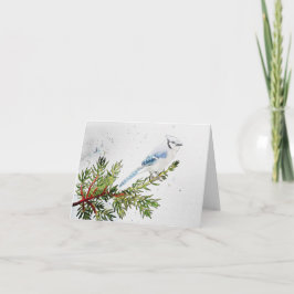 Cartão Watercolor Blue Jay Note