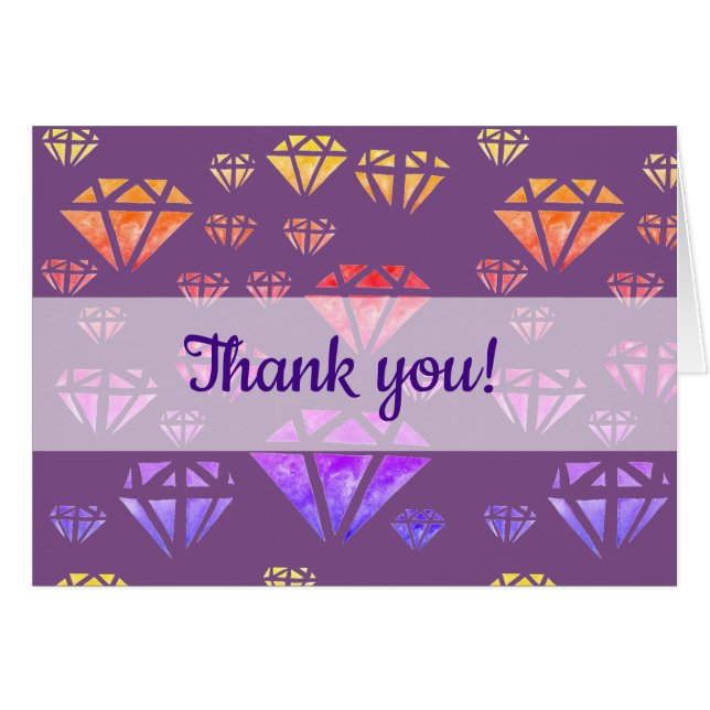 Cartão Watercolor de Ouros (Frente horizontal)