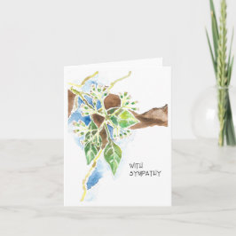 Cartão Watercolor Dogwood Sympathy Card