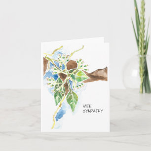 Cartão Watercolor Dogwood Sympathy Card