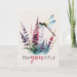 Cartão Watercolor Dragonfly Beyoutiful Encouragement 