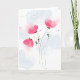 Cartão Watercolor Floral Greeting Card