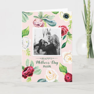 Cartão Watercolor Floral Mother's Day Card
