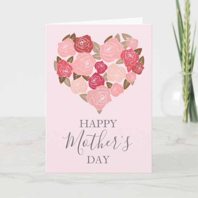 Cartão Watercolor Floral Mother's Day Card (Frente)