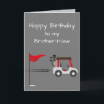 Cartão Watercolor Golf Fun Golf Brother Brother in-law<br><div class="desc">Bonita Arte Divertida de Golfe de Cachorro de Cachorro para seu aniversário de cunhado Perfeito para aquele que ama golfe</div>