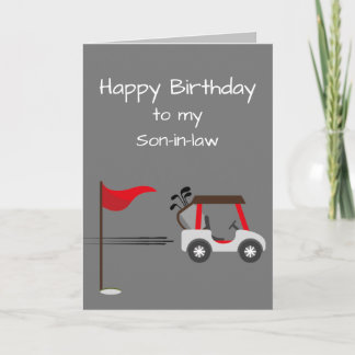 Cartão Watercolor Golf Fun Golf Brother Son-in-law