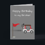 Cartão Watercolor Golf Fund Golf Brother Birther Birther<br><div class="desc">Arte de Golfe de Cachorro Cachorro de Cachorro para o aniversário do seu Irmão Perfeito para aquele que ama golfe</div>