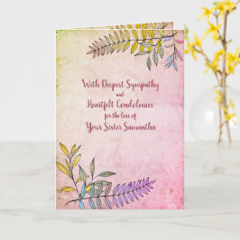 Cartão Watercolor Greenery Personalized Sympathy