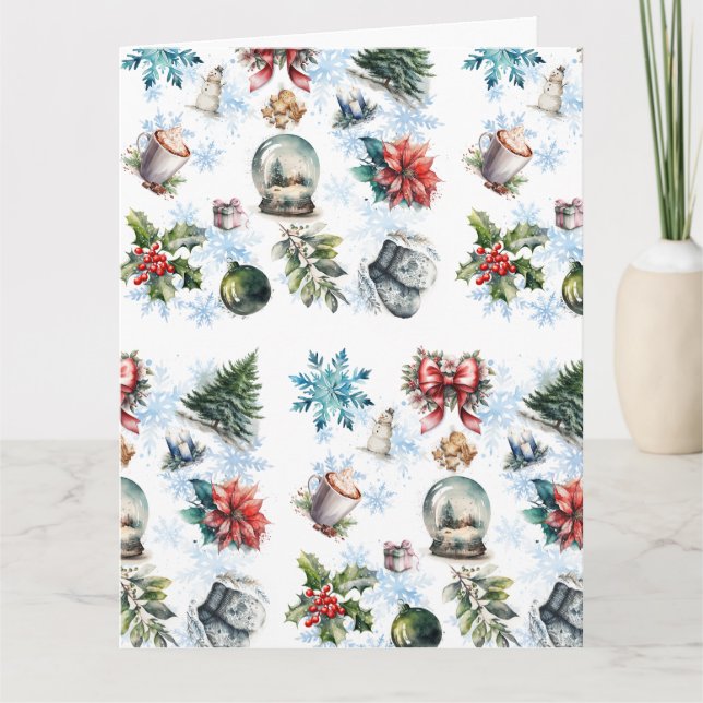 Cartão Watercolor Natal (Frente)