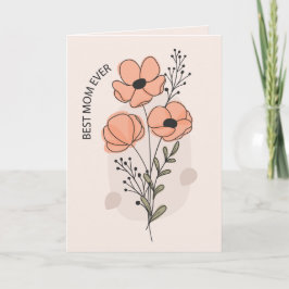 Cartão Watercolor Poppy Mother's Day Greeting Card