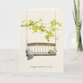 Cartão Watercolor Porch Swing Mother's Day Card
