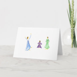 Cartão Watercolor Praise Girls