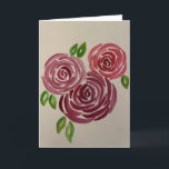 Cartão Watercolor Rose Card - Mother’s Day - Birthday<br><div class="desc">Original Watercolor Rose Card. Add your own custom greeting inside to make it personalized ❤️ Perfect for birthdays,  anniversary’s,  Mother’s Day,  or standard greeting cards.</div>