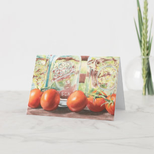 Cartão Watercolor Tomatoes Glass Print Notecards