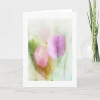 Cartão Watercolor Tulips