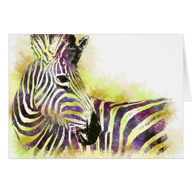Cartão Watercolor Zeba (Frente Horizontal)