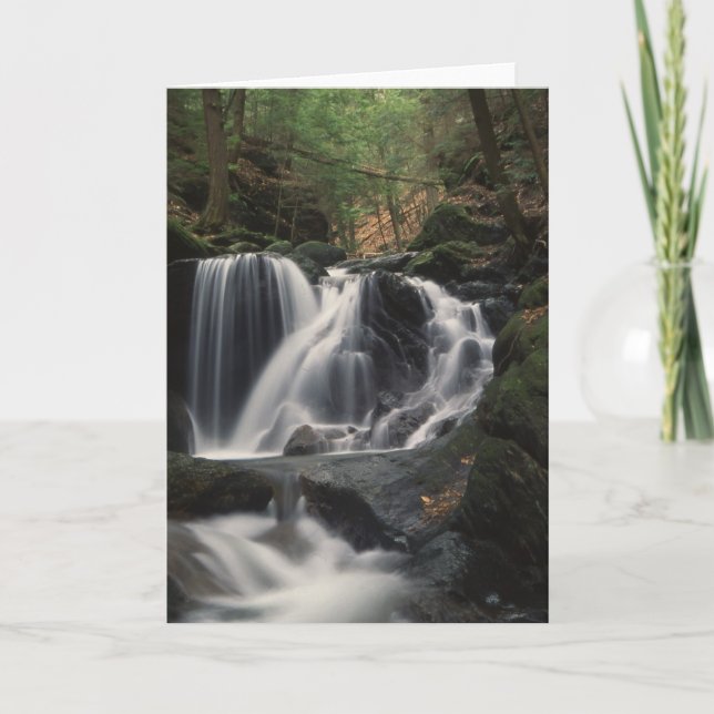 Cartão Waterfall in Connecticut Notecards (Frente)
