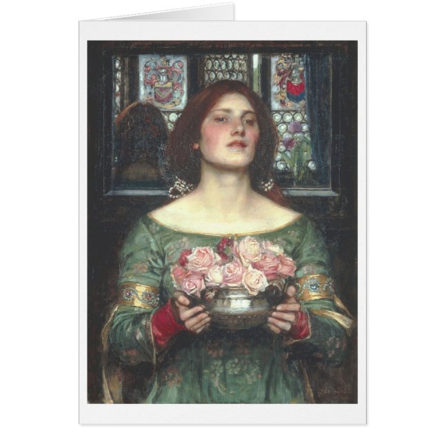 Cartão Waterhouse de John W - recolhimento YE Rosebuds (Frente)
