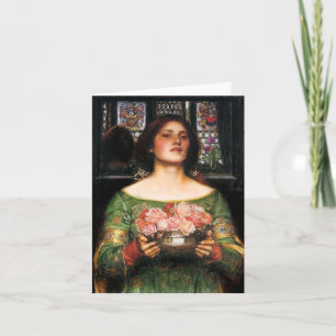 Cartão Waterhouse Gather Ye Rosebuds Note Card