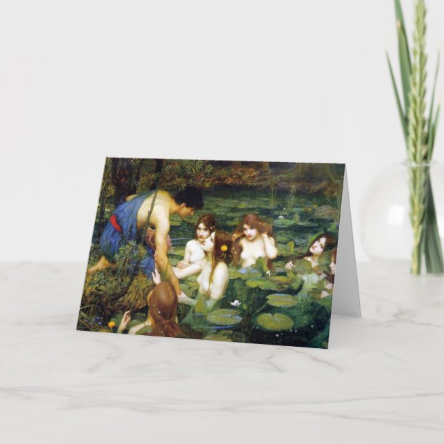 Cartão Waterhouse Hylas and the Nymphs Greeting Card (Frente)