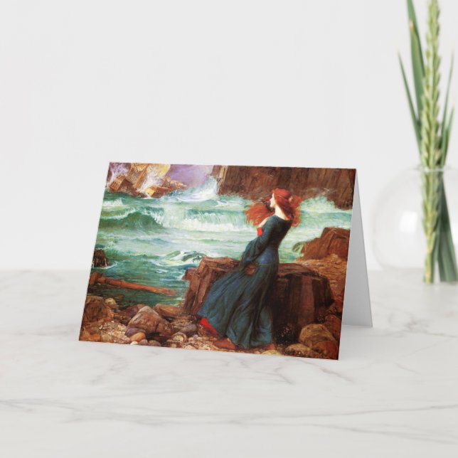 Cartão Waterhouse Miranda The Tempest Greeting Card (Frente)