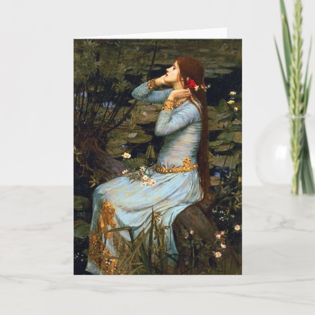 Cartão Waterhouse Ophelia Greeting Card (Frente)