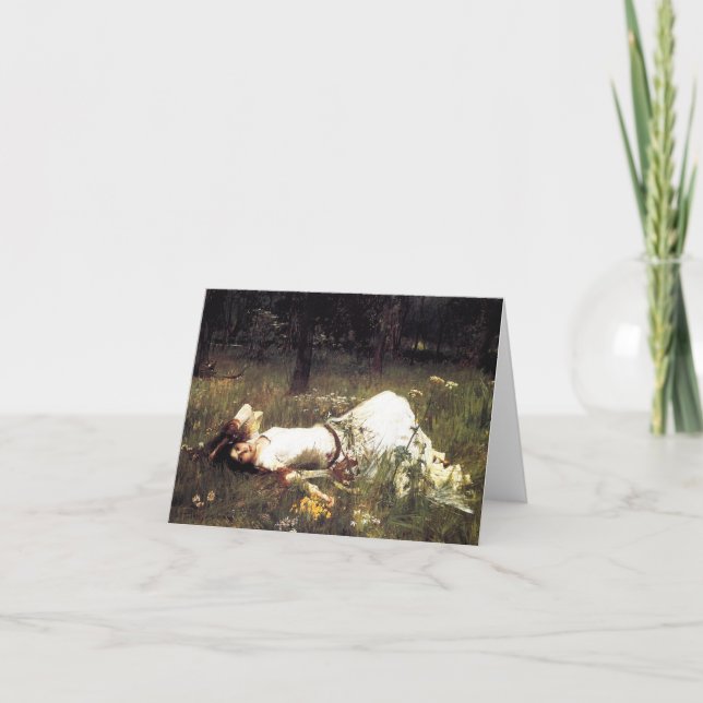 Cartão Waterhouse Ophelia Note Card (Frente)