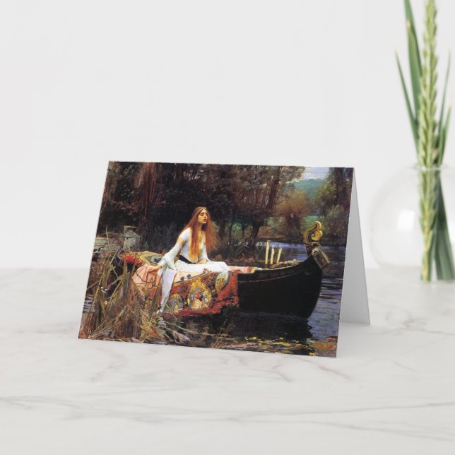 Cartão Waterhouse The Lady of Shalott Greeting Card (Frente)