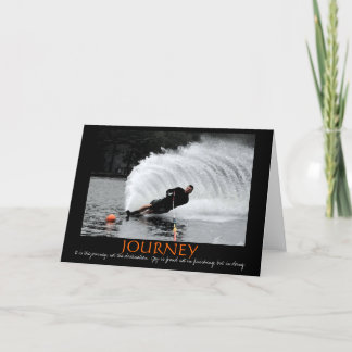 Cartão Waterskiing motivation card (B&W tinted)