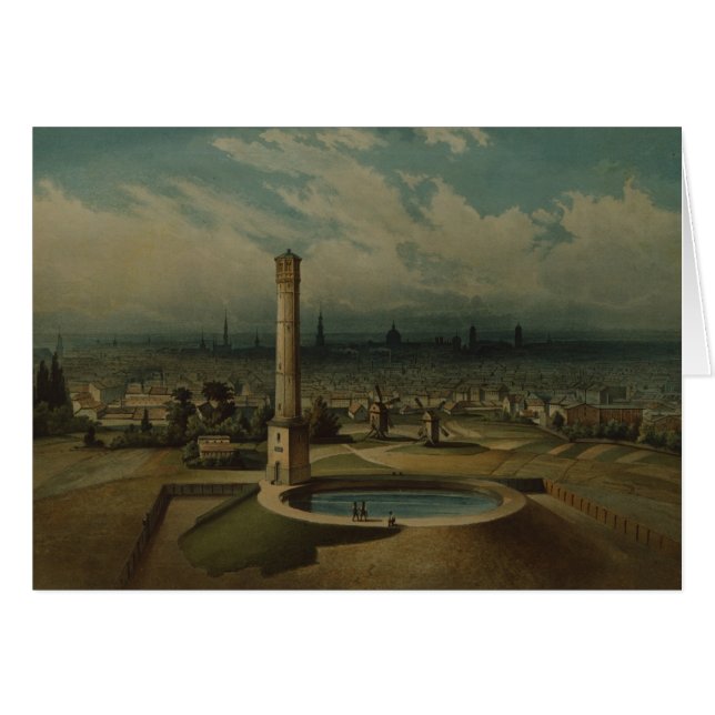 Cartão Waterworks de Berlim, c.1860 (Frente Horizontal)