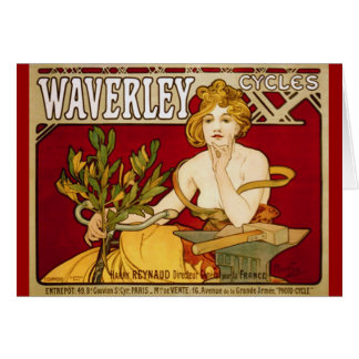 Cartão Waverley dá um ciclo - arte Nouveau - Alphonse