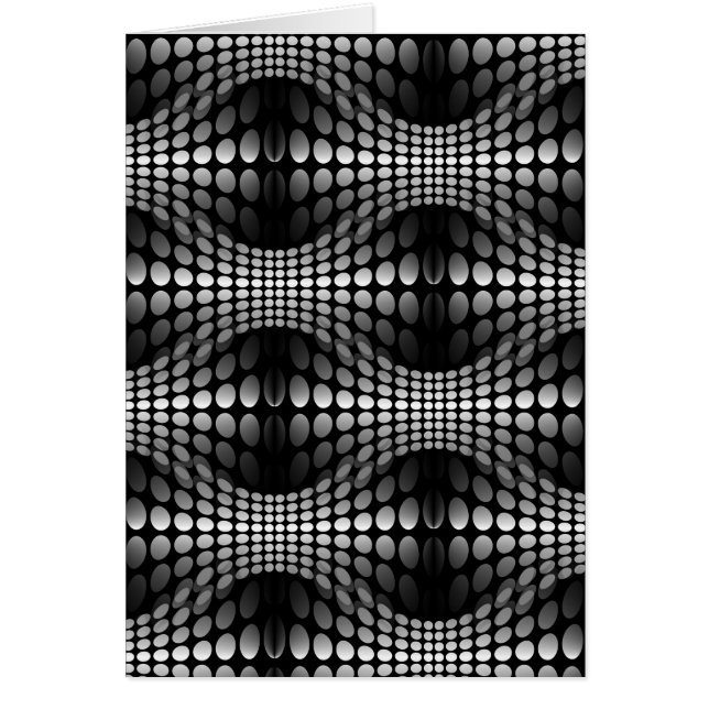 Cartão Waves Pontas Papel de parede preto e branco (Frente)