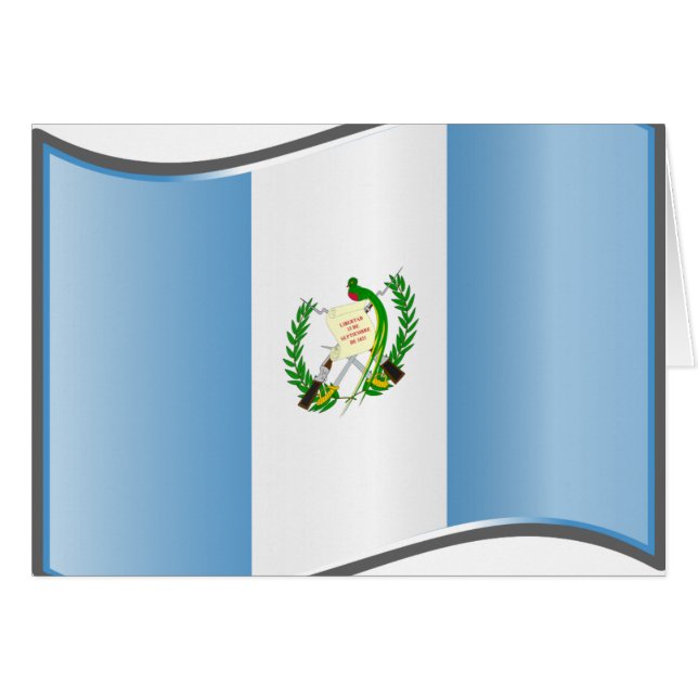 Cartão Wavy Guatemala Flag (Frente Horizontal)