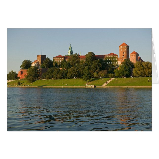 Cartão Wawel Hill com o Castelo Real e a Catedral, (Frente Horizontal)