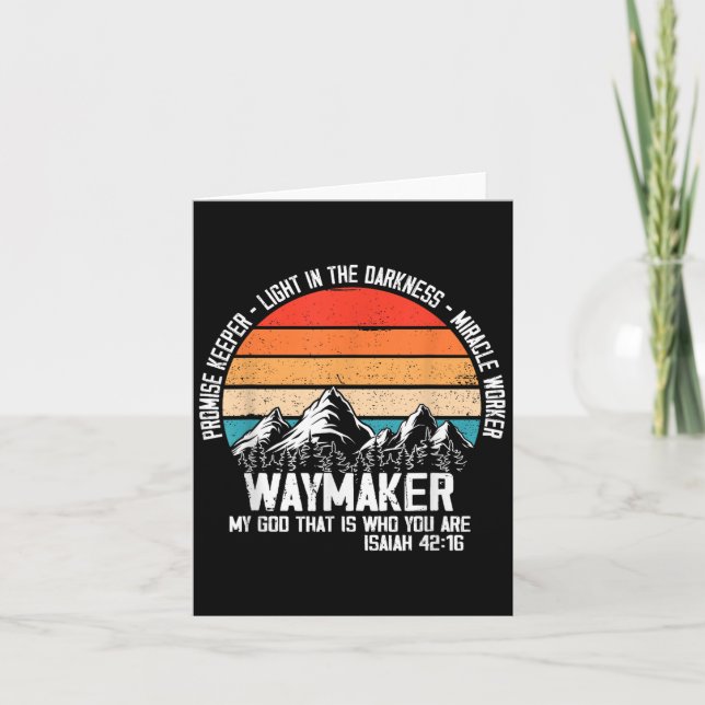 Cartão Waymaker My God That Who You Are Isaiah Bible Vers (Frente)