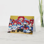 CARTÃO "WE ALL WISH YOU A VERY HAPPY BIRTHDA" RAGGEDY ANN<br><div class="desc">I love this shot and how it came to me to make it a "group card" for a special someone's birthday. GOTTA LOVE RAGGEDY ANN</div>