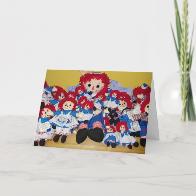 CARTÃO "WE ALL WISH YOU A VERY HAPPY BIRTHDA" RAGGEDY ANN (Frente)