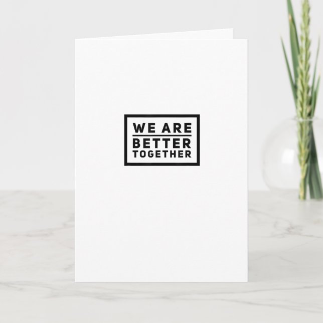Cartão We Are Better Together Teamwork Motivational Graph (Frente)