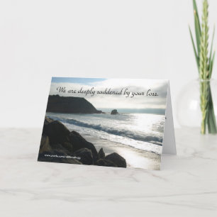 Cartão We are deeply saddened, Condolence Card