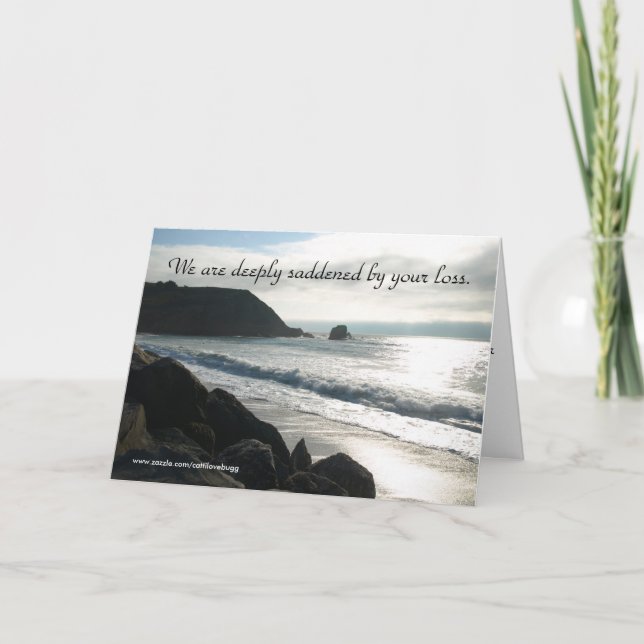 Cartão We are deeply saddened, Condolence Card (Frente)