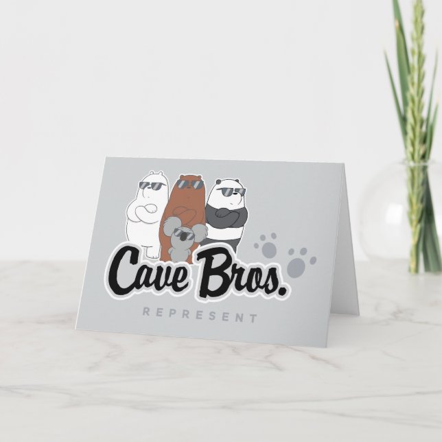 Cartão We Bare Bears - Cave Bros. Represent (Frente)