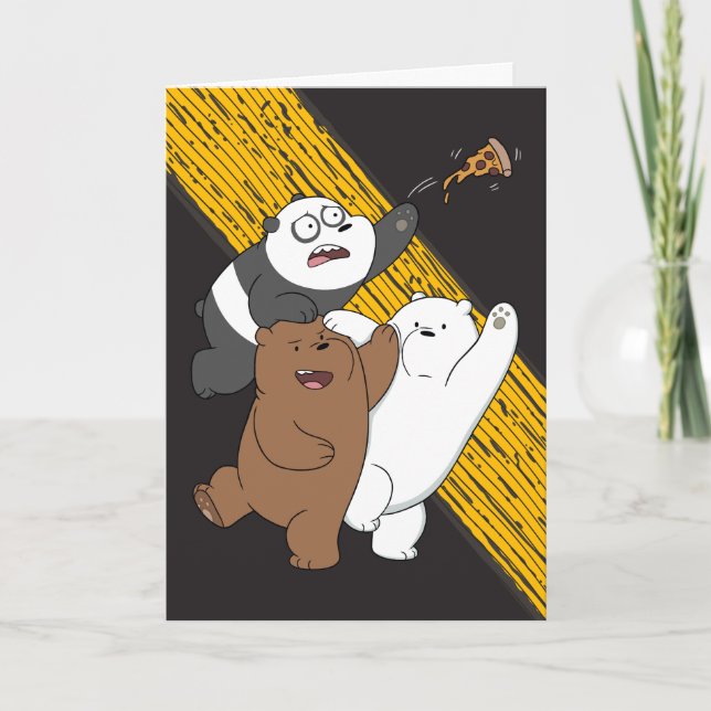 Cartão We Bare Bears - Last Pizza Slice (Frente)