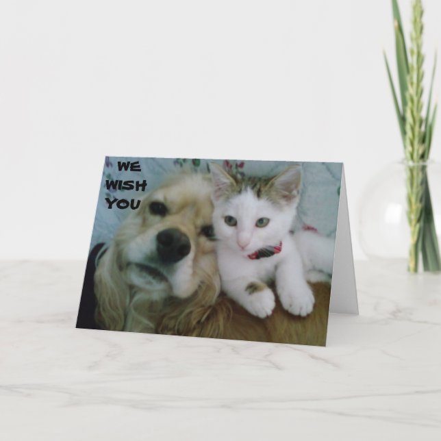 CARTÃO WE BOTH WISH "YOU" A VERY HAPPY "BIRTHDAY" (Frente)