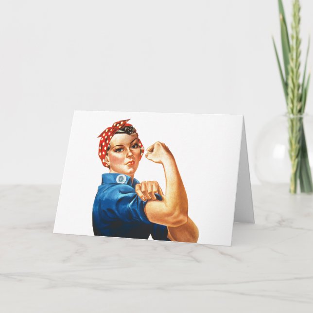 Cartão We Can Do It Rosie the Riveter Women Power Classic (Frente)