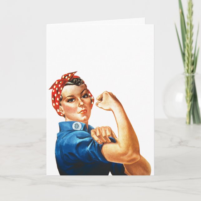 Cartão We Can Do It Rosie the Riveter Women Power Classic (Frente)