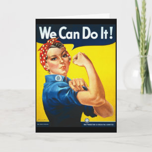 Cartão We Can Do It Rosie the Riveter WWII